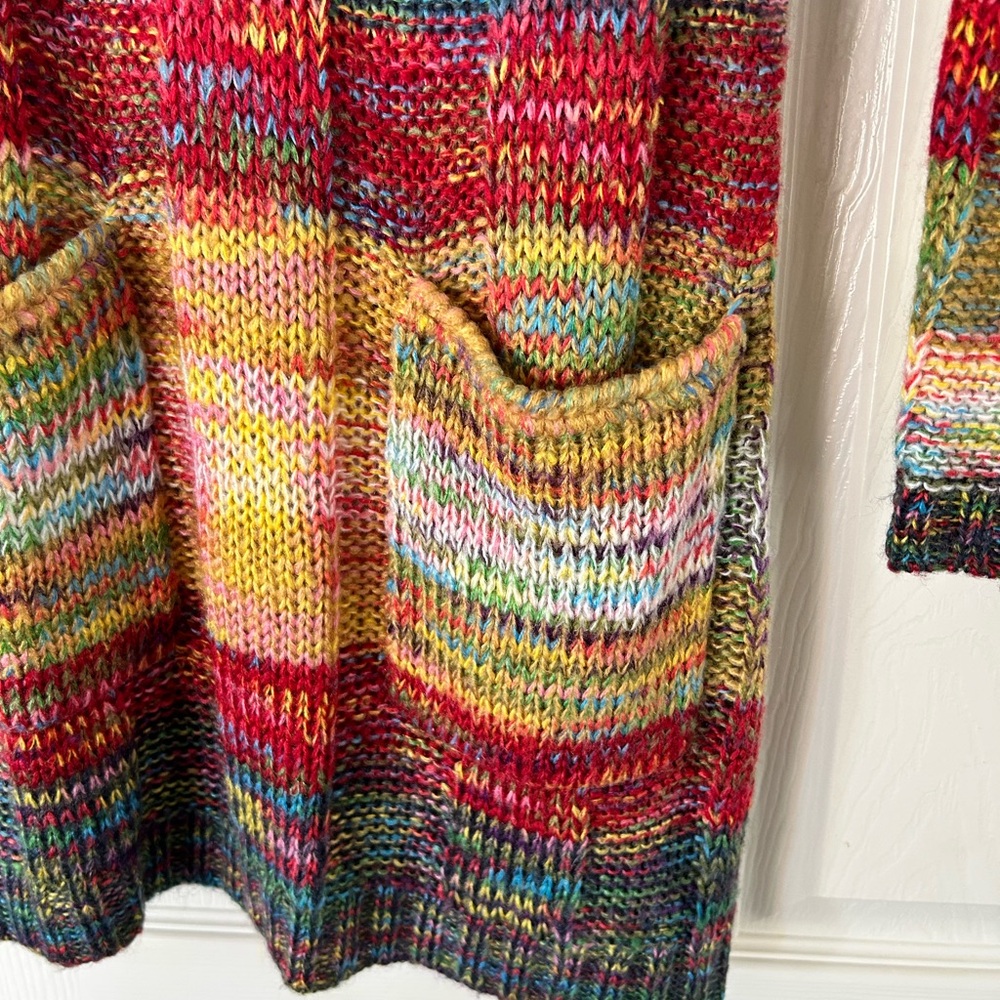 Colorful Knit Long Sleeve Dress 👗 - Picture 4 of 7